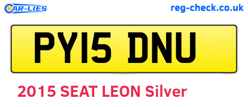 PY15DNU are the vehicle registration plates.