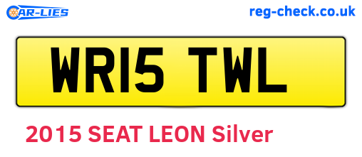 WR15TWL are the vehicle registration plates.