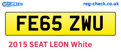 FE65ZWU are the vehicle registration plates.
