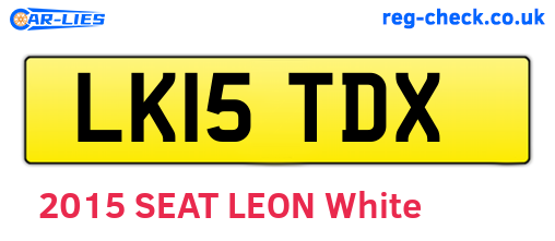 LK15TDX are the vehicle registration plates.