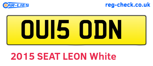OU15ODN are the vehicle registration plates.