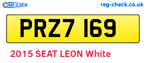 PRZ7169 are the vehicle registration plates.