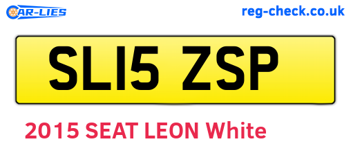 SL15ZSP are the vehicle registration plates.