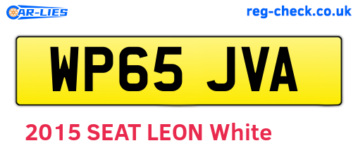 WP65JVA are the vehicle registration plates.