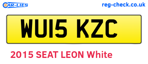 WU15KZC are the vehicle registration plates.