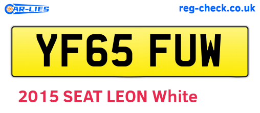 YF65FUW are the vehicle registration plates.