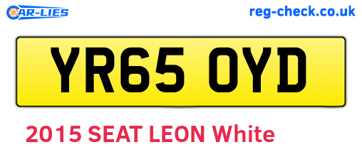 YR65OYD are the vehicle registration plates.
