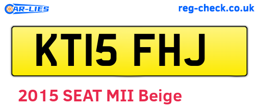 KT15FHJ are the vehicle registration plates.