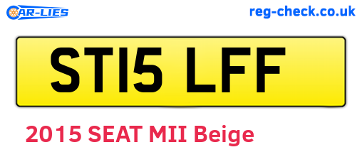 ST15LFF are the vehicle registration plates.