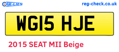 WG15HJE are the vehicle registration plates.