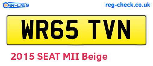 WR65TVN are the vehicle registration plates.