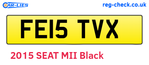 FE15TVX are the vehicle registration plates.