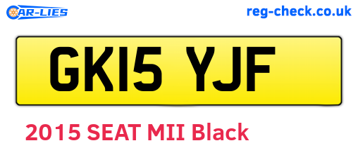 GK15YJF are the vehicle registration plates.