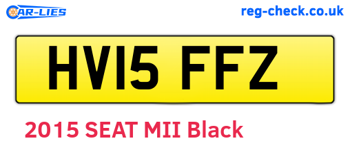 HV15FFZ are the vehicle registration plates.