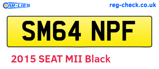 SM64NPF are the vehicle registration plates.