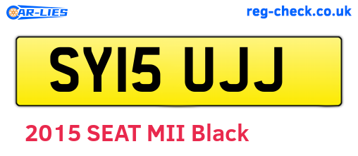 SY15UJJ are the vehicle registration plates.