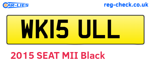 WK15ULL are the vehicle registration plates.