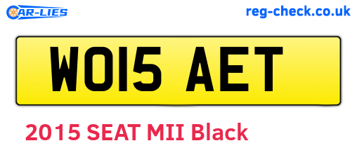 WO15AET are the vehicle registration plates.