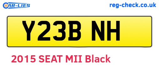 Y23BNH are the vehicle registration plates.