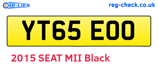 YT65EOO are the vehicle registration plates.