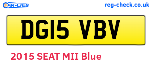 DG15VBV are the vehicle registration plates.