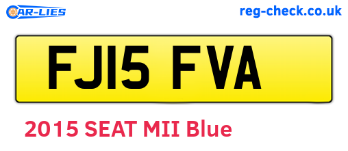 FJ15FVA are the vehicle registration plates.