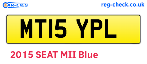 MT15YPL are the vehicle registration plates.