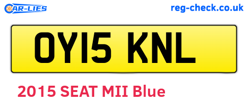 OY15KNL are the vehicle registration plates.