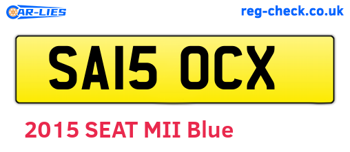 SA15OCX are the vehicle registration plates.