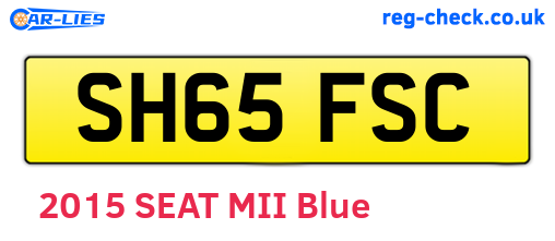 SH65FSC are the vehicle registration plates.