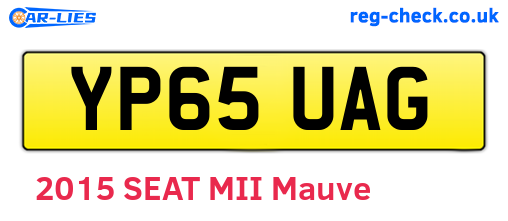 YP65UAG are the vehicle registration plates.