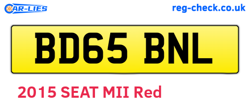 BD65BNL are the vehicle registration plates.