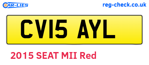 CV15AYL are the vehicle registration plates.