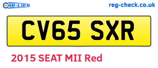 CV65SXR are the vehicle registration plates.