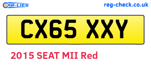 CX65XXY are the vehicle registration plates.