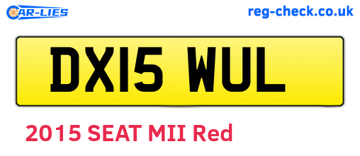 DX15WUL are the vehicle registration plates.