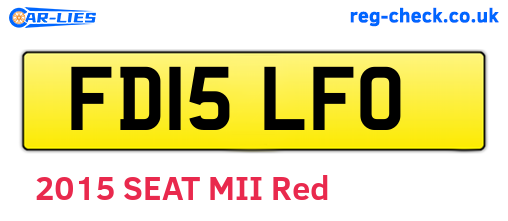 FD15LFO are the vehicle registration plates.