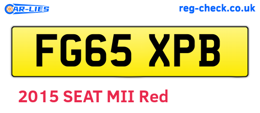 FG65XPB are the vehicle registration plates.