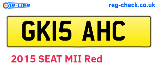 GK15AHC are the vehicle registration plates.