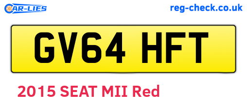 GV64HFT are the vehicle registration plates.