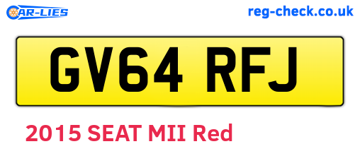 GV64RFJ are the vehicle registration plates.