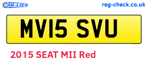 MV15SVU are the vehicle registration plates.