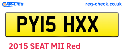 PY15HXX are the vehicle registration plates.