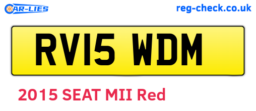 RV15WDM are the vehicle registration plates.