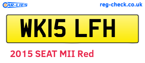 WK15LFH are the vehicle registration plates.