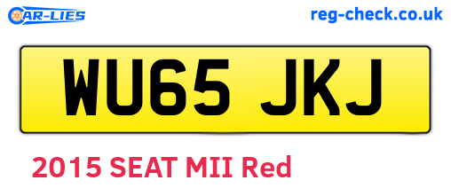 WU65JKJ are the vehicle registration plates.