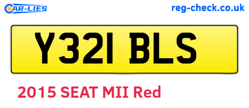 Y321BLS are the vehicle registration plates.