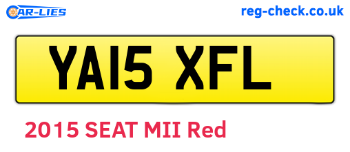 YA15XFL are the vehicle registration plates.