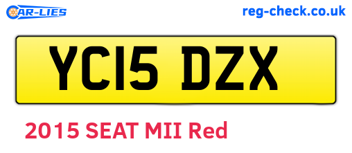 YC15DZX are the vehicle registration plates.