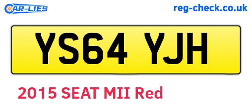 YS64YJH are the vehicle registration plates.